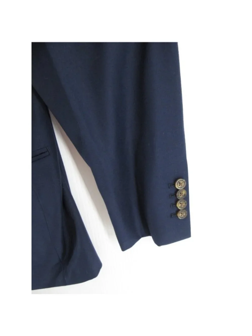 Indochino Suit 36 S Navy Wool Custom Tailored Solid 31X28 Lined Preppy